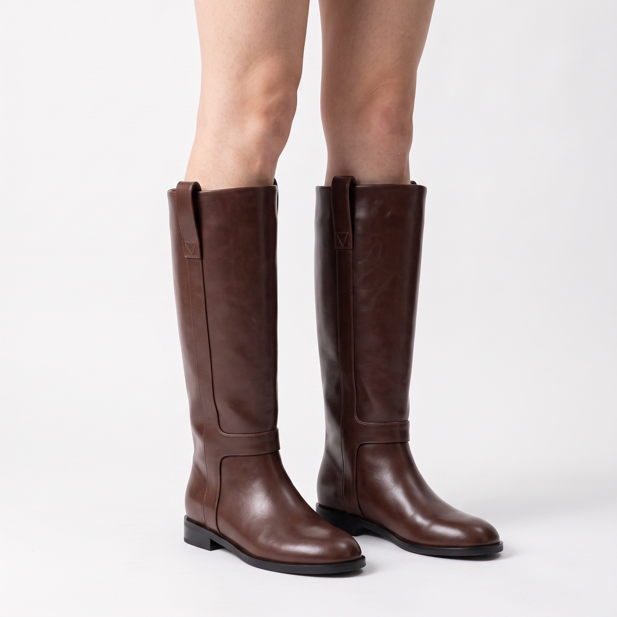 Botas Altas Mujer Tacón Ancho Cómoda