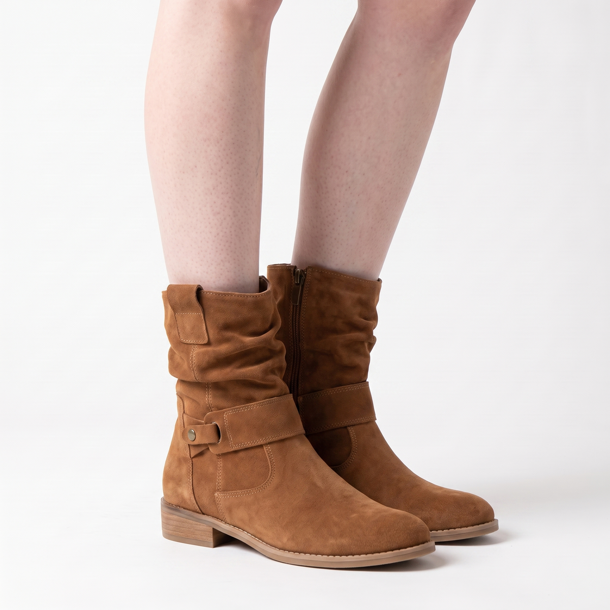 Botines Mujer Ante Boho Suela Cómoda