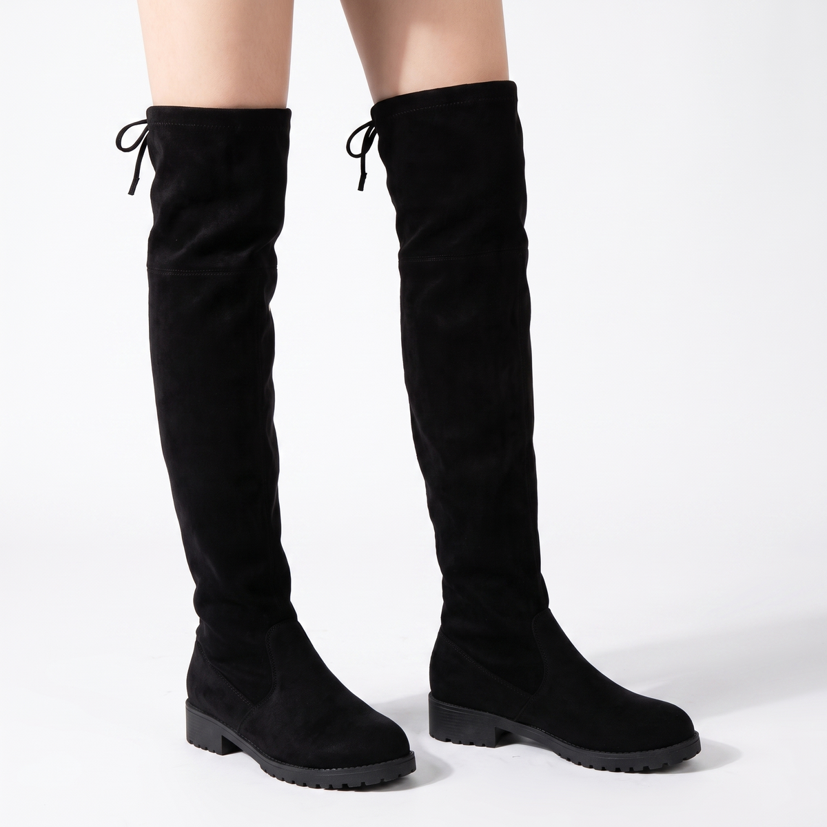 Botas Negras Mujer Tacón Ancho Elegante