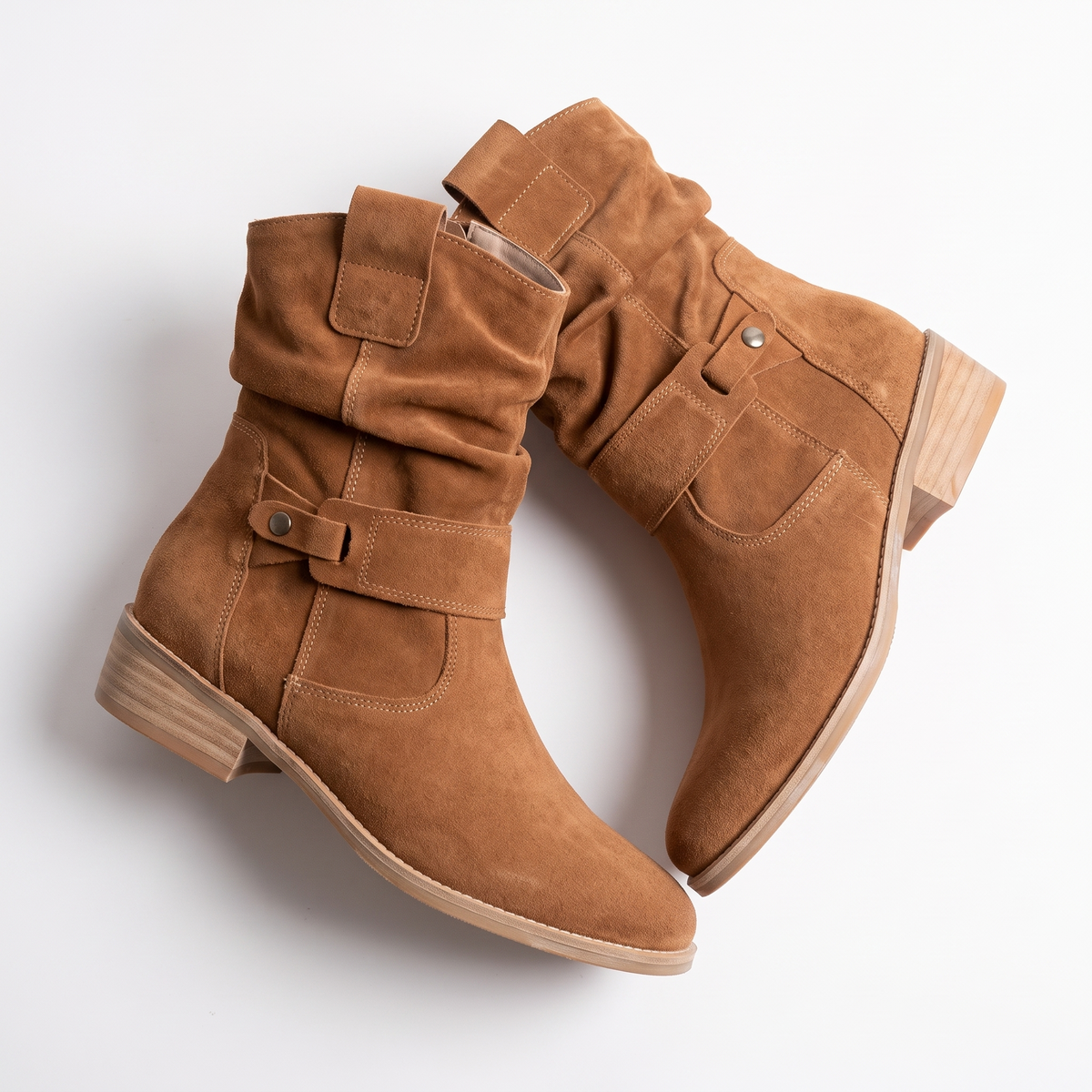 Botines Mujer Ante Boho Suela Cómoda