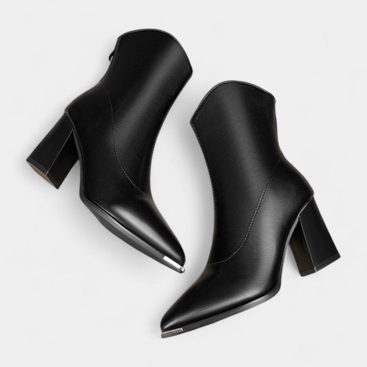 Botas de Tacón Mujer Bloc de Piel
