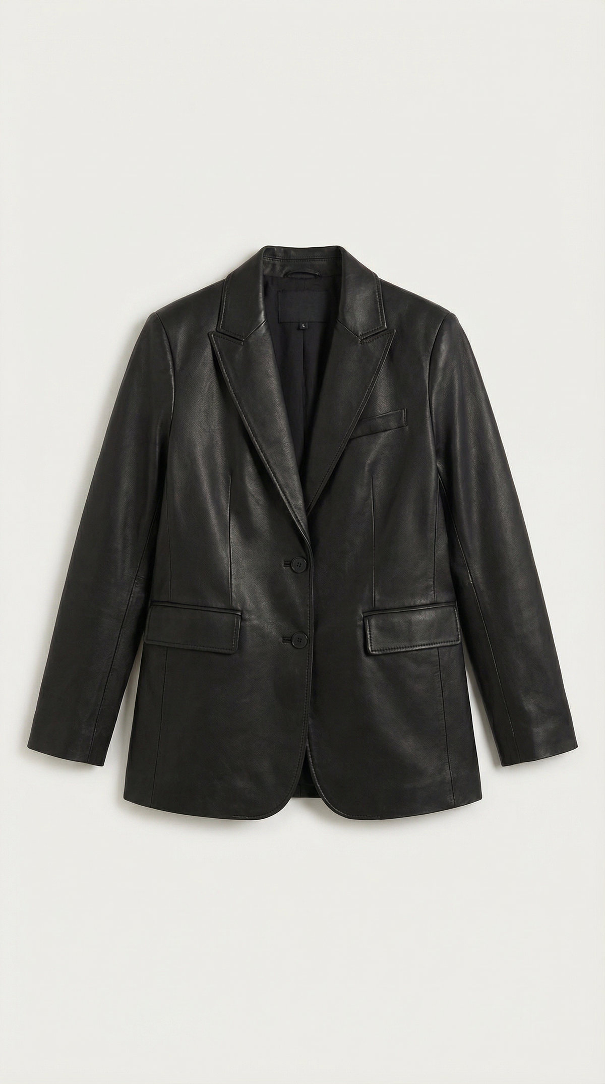 Blazer Mujer Oversize de Polipiel Brillante y Corte Estructurado - Vista 5