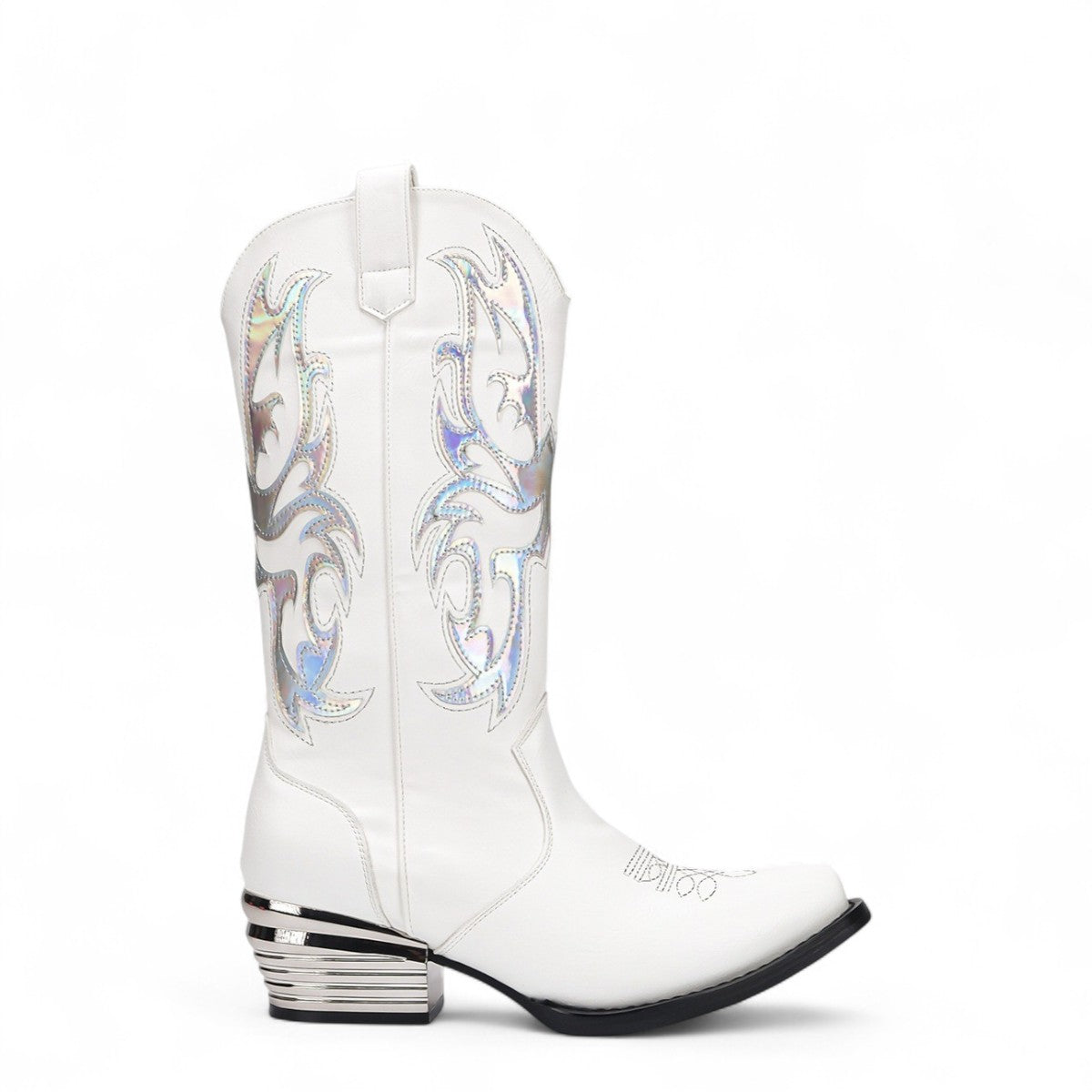 Botas Cowboy Mujer Camperas de Piel Lisas con Tacón