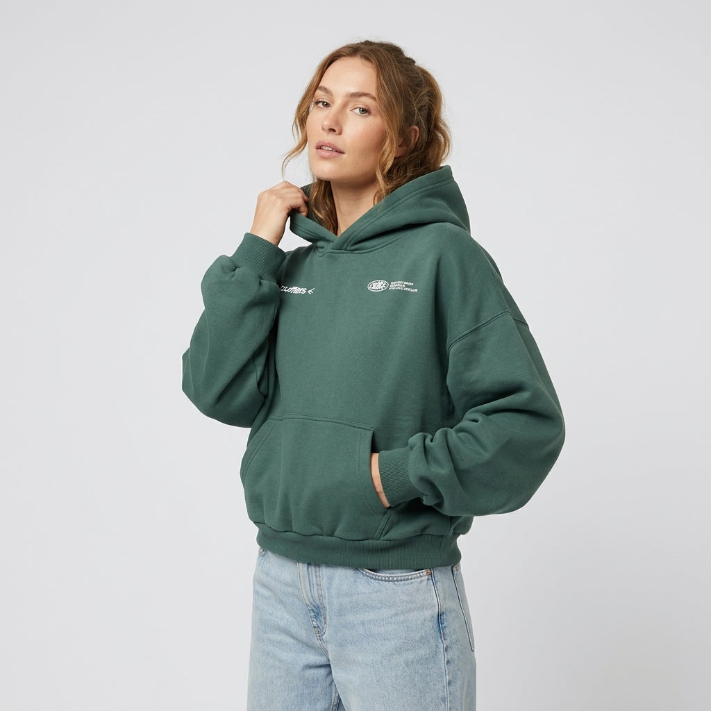 Sudadera con Capucha Mujer de Mezcla de Algodón y Corte Holgado - vista 2
