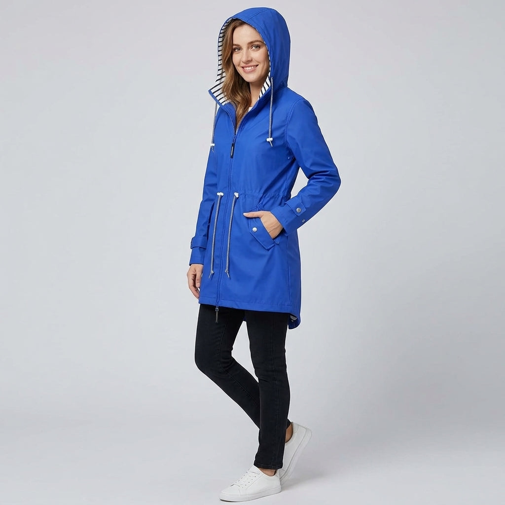 Chaqueta Impermeable Mujer con Capucha Ajustable y Corte Amplio - vista 4