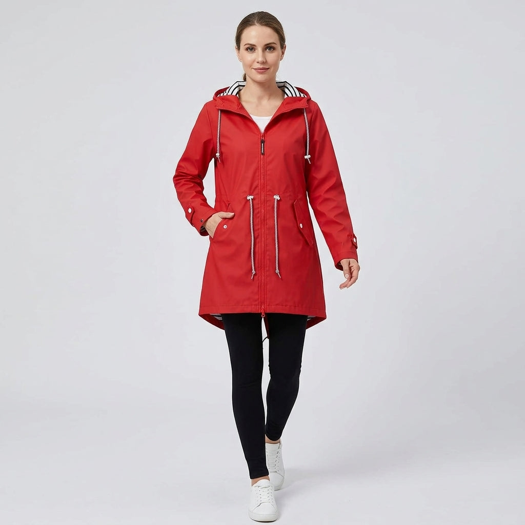 Chaqueta Impermeable Mujer con Capucha Ajustable y Corte Amplio - vista 1