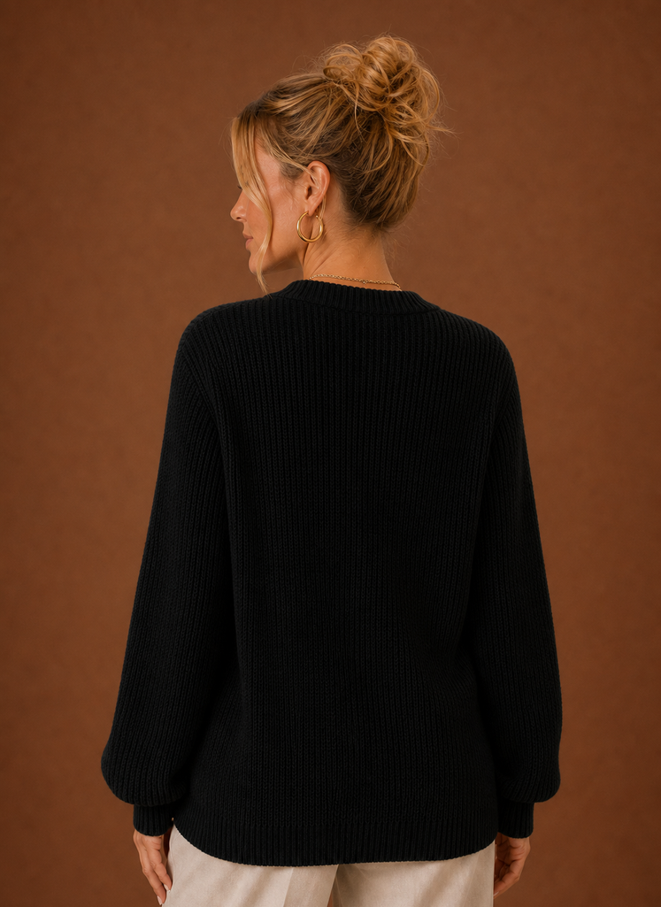 Cárdigan Mujer Cuello V Botones