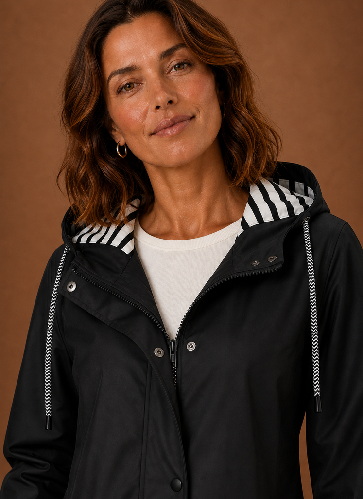 Trench Mujer Capucha Otoño Invierno Clásico