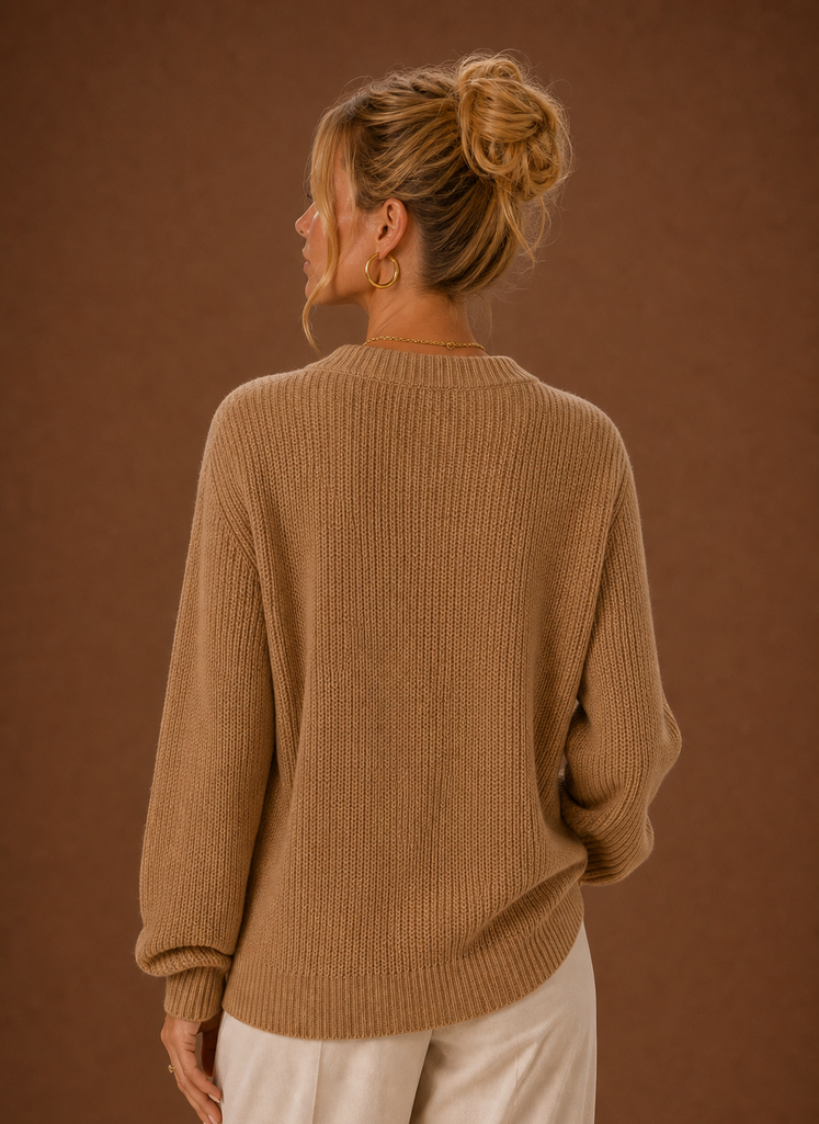 Cárdigan Mujer Cuello V Botones
