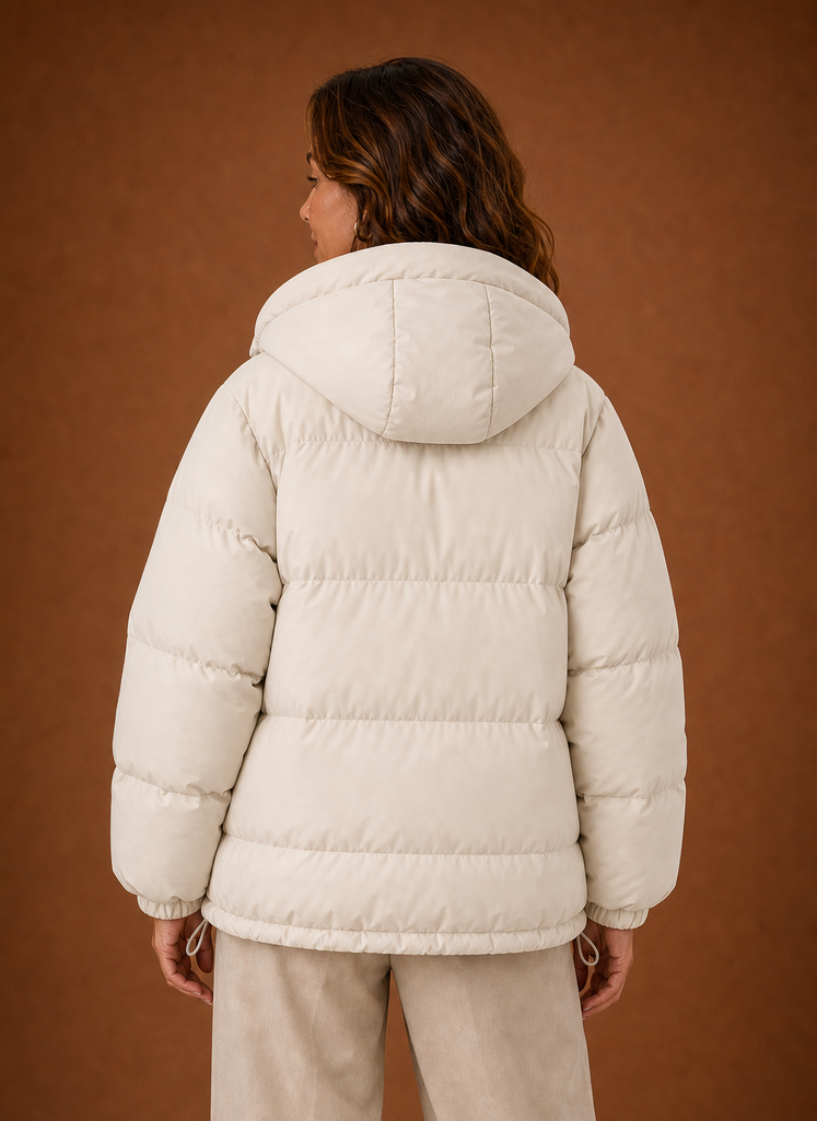 Plumífero Mujer Oversize Marrón Chocolate Cálido