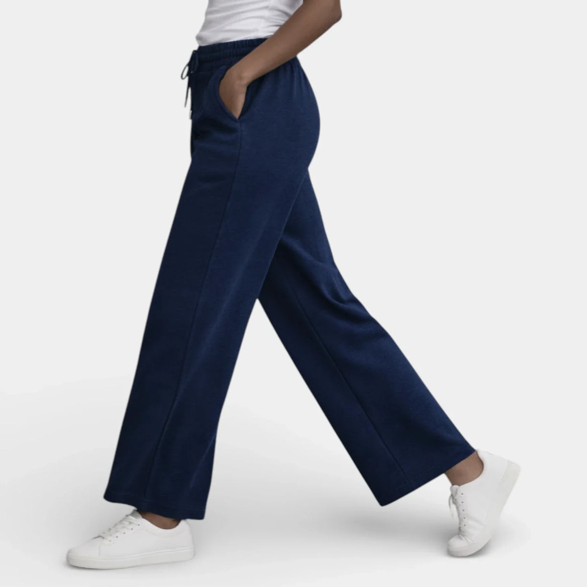 Pantalón Ancho Mujer Lino Cordón