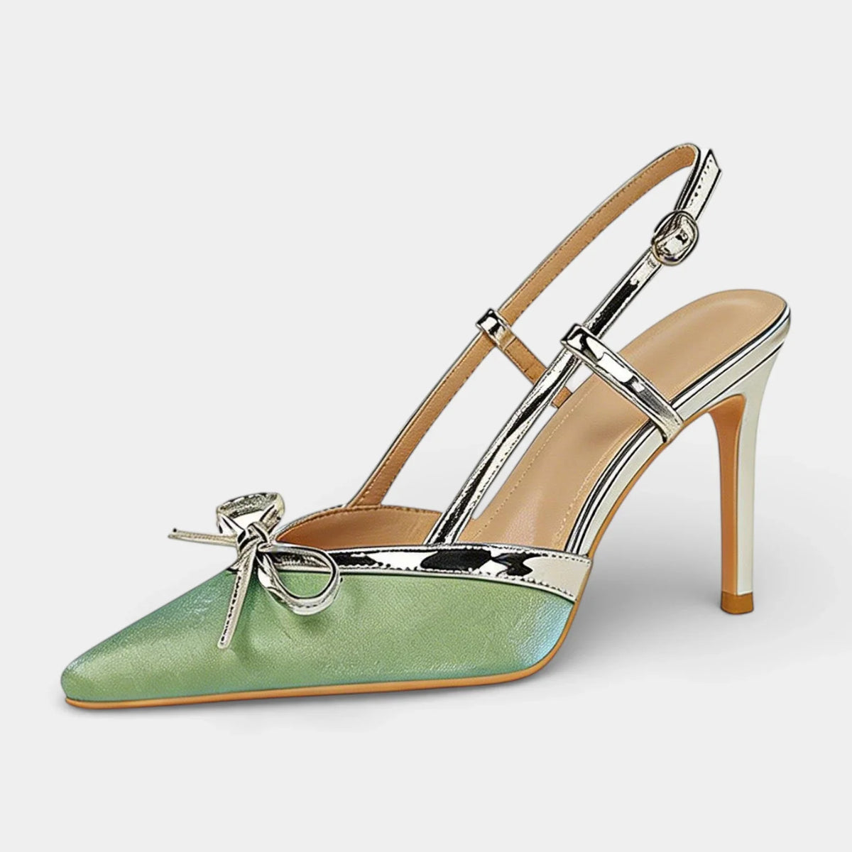 Zapatos de Tacón Mujer Brida en T Lazo