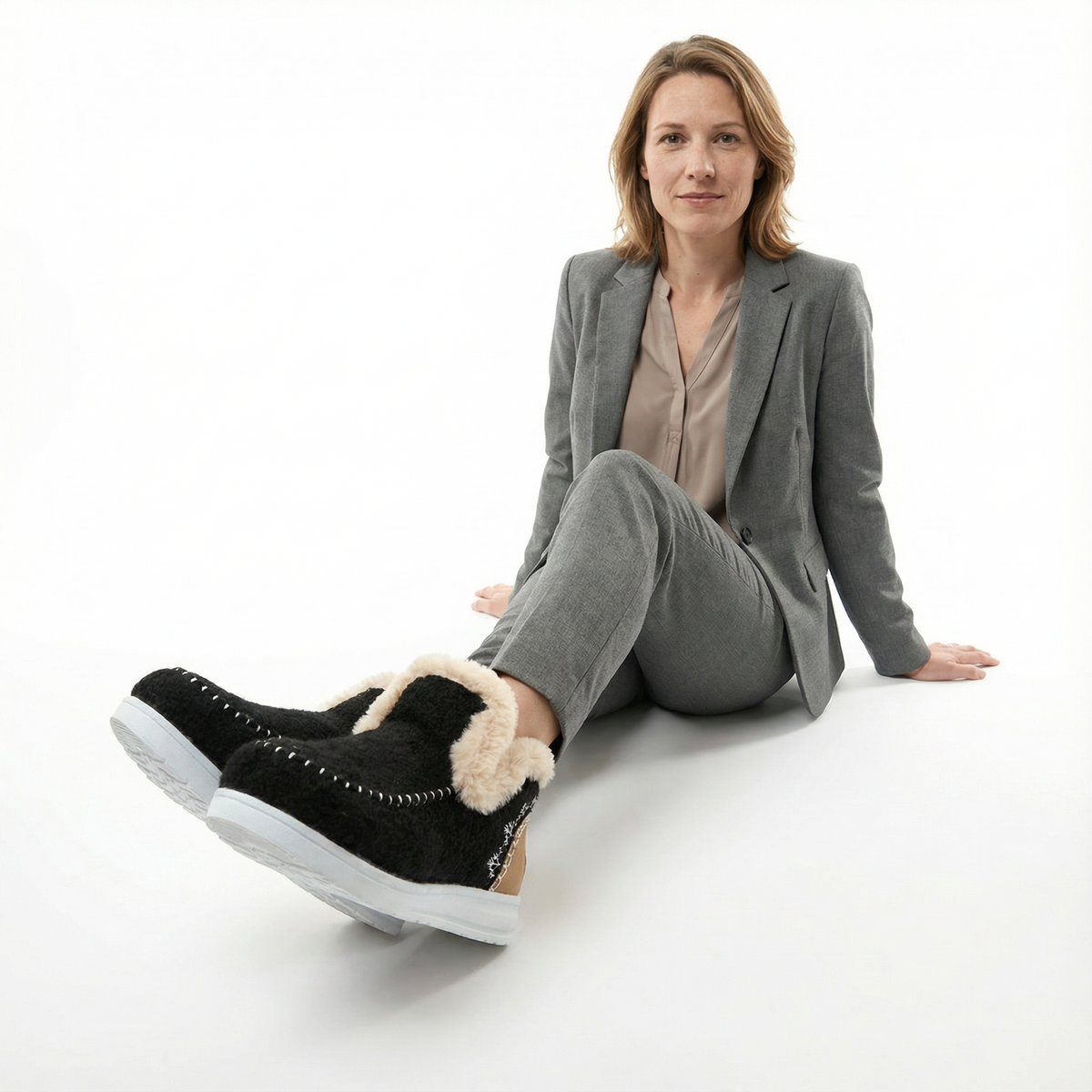 Botas Mujer Invierno Forro Afelpado Slip-on