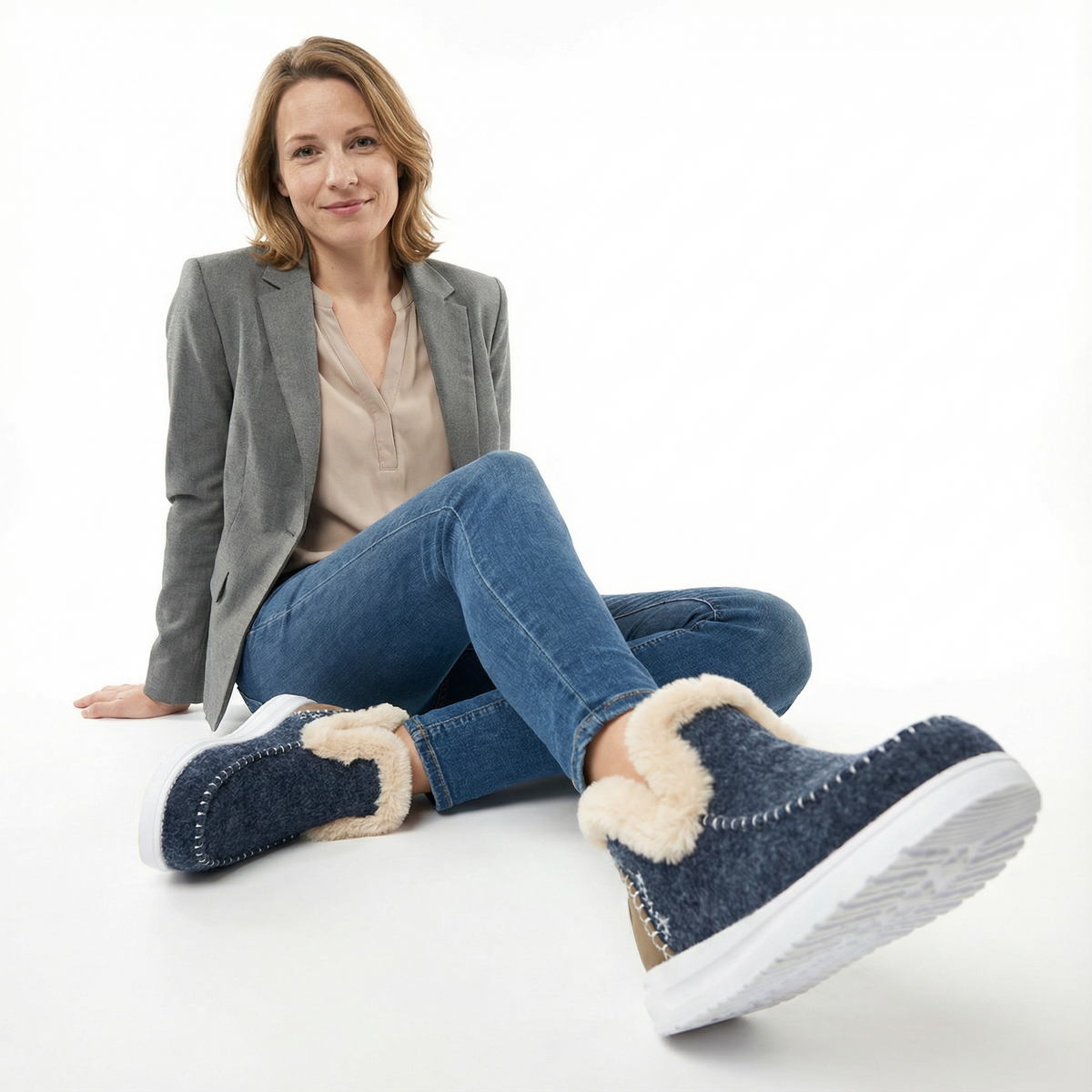 Botas Mujer Invierno Forro Afelpado Slip-on