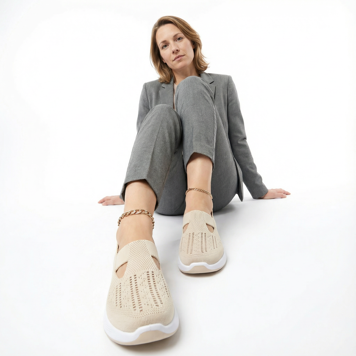 Zapatillas Mujer de Malla Slip-On sin Cordones