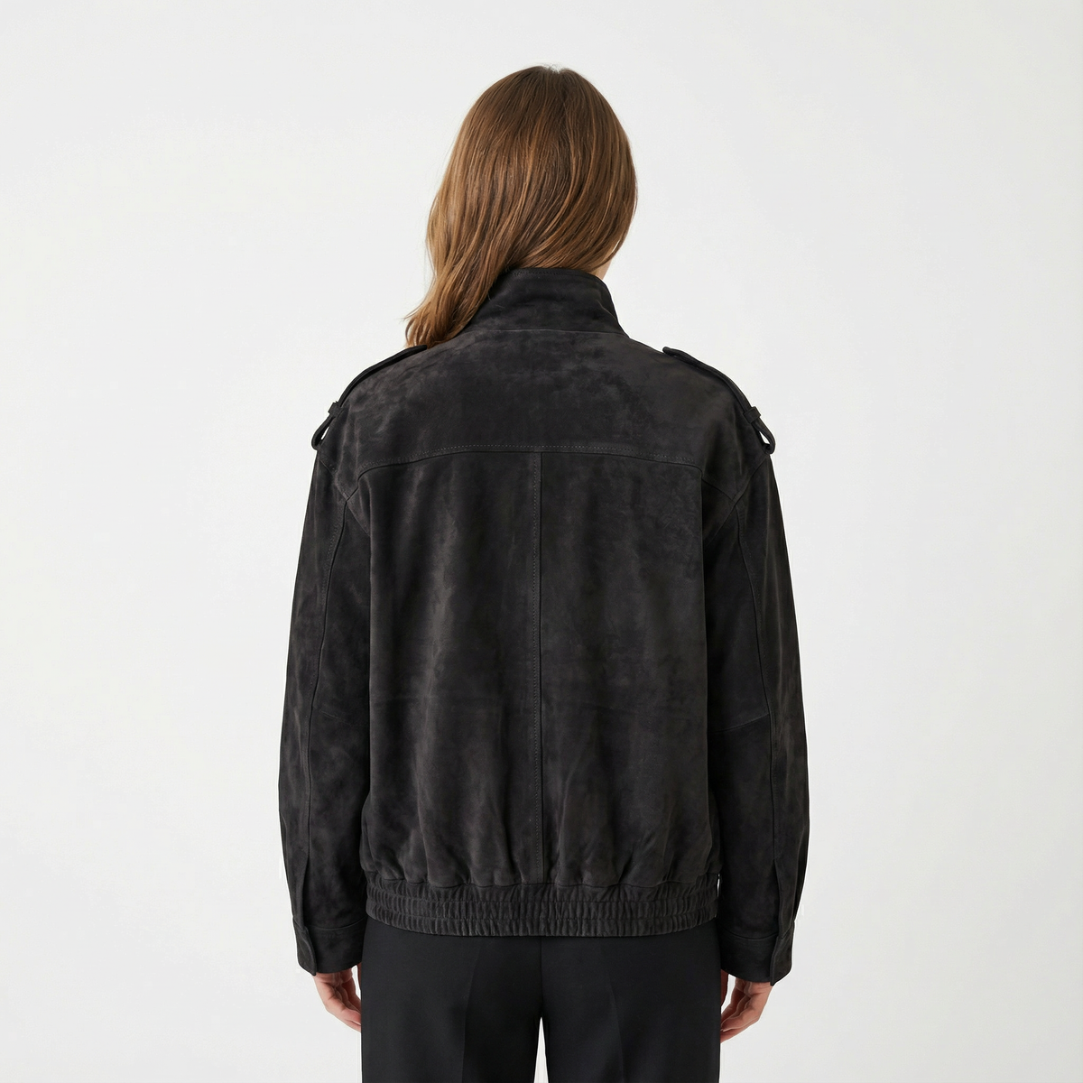 Cazadora Bomber de Ante Loose Fit