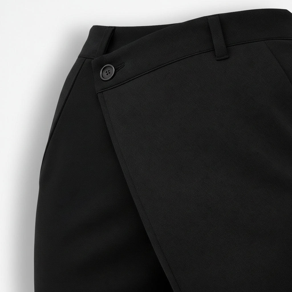 Pantalón Ancho Mujer Lino Cruzado