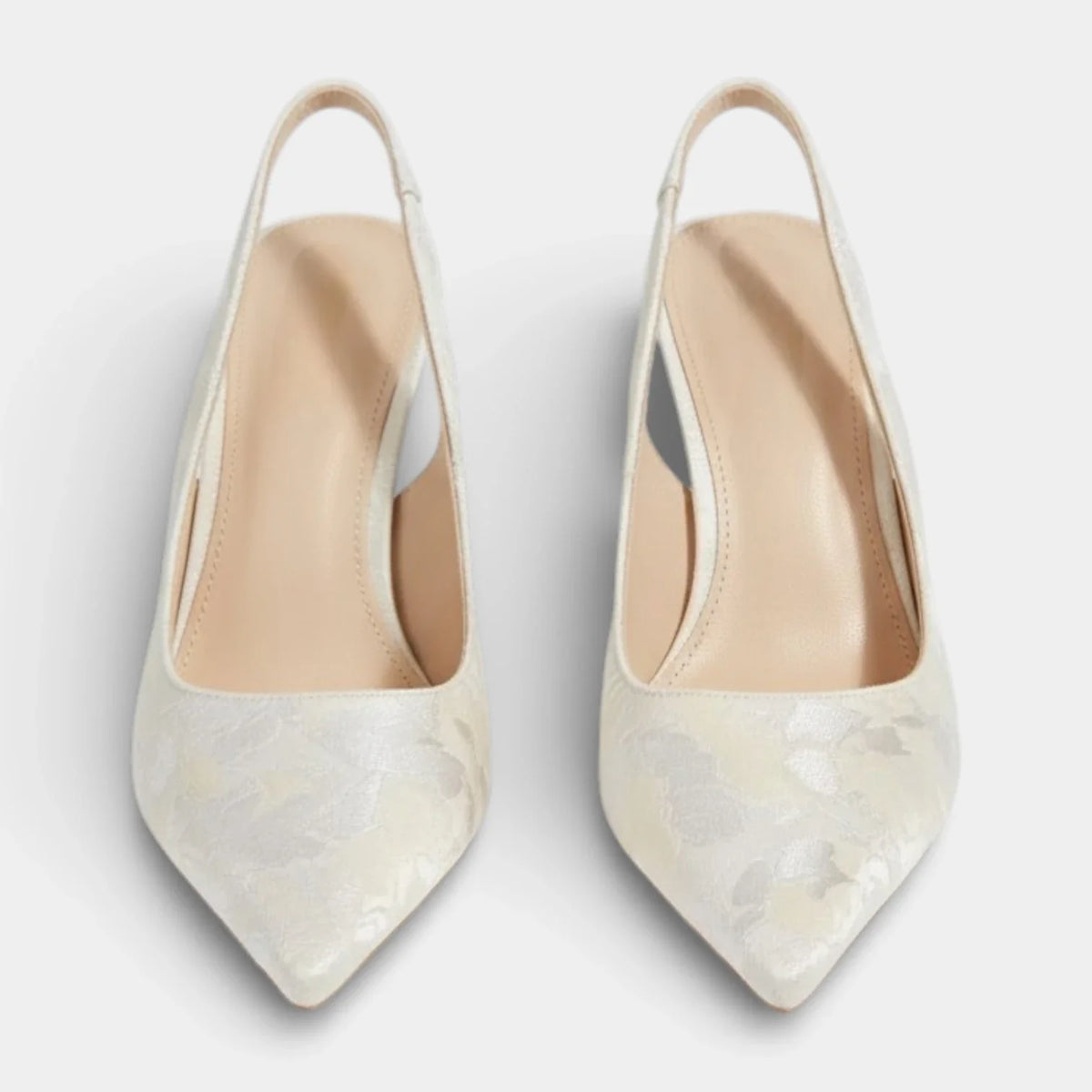 Zapatos de Tacón Mujer Malla Floral