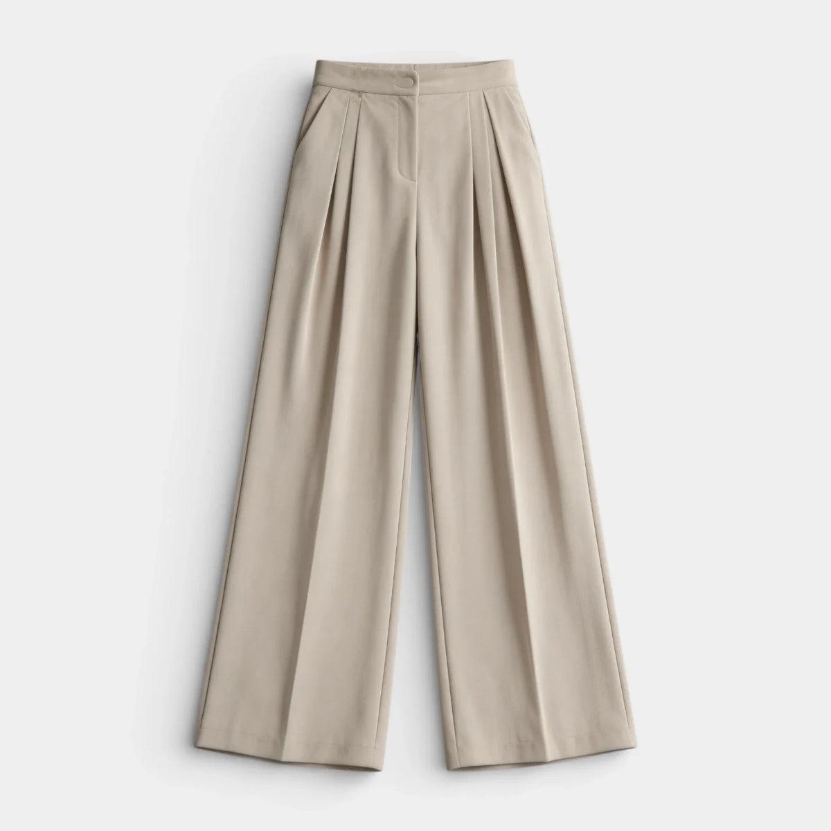 Pantalón Ancho Mujer Tiro Alto Plisado