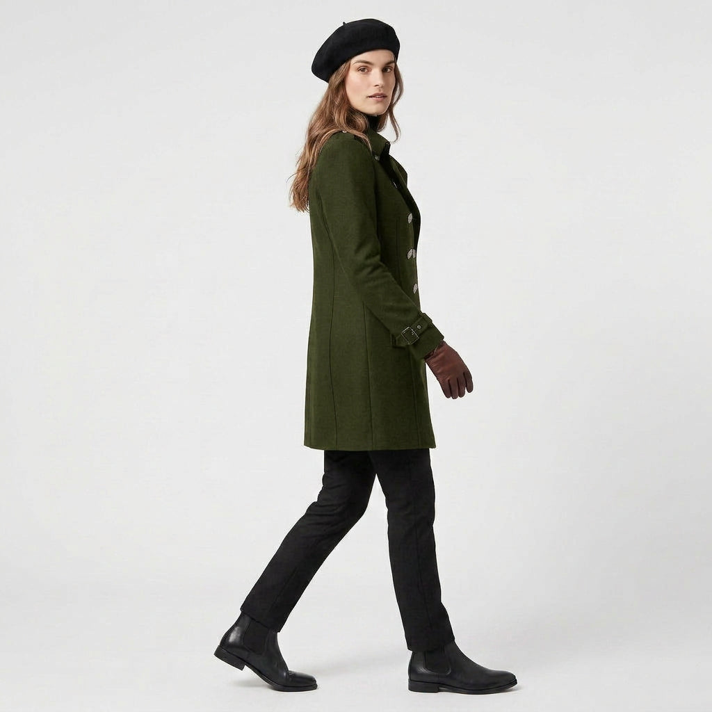 Trench Largo Mujer Corte Clásico Elegante