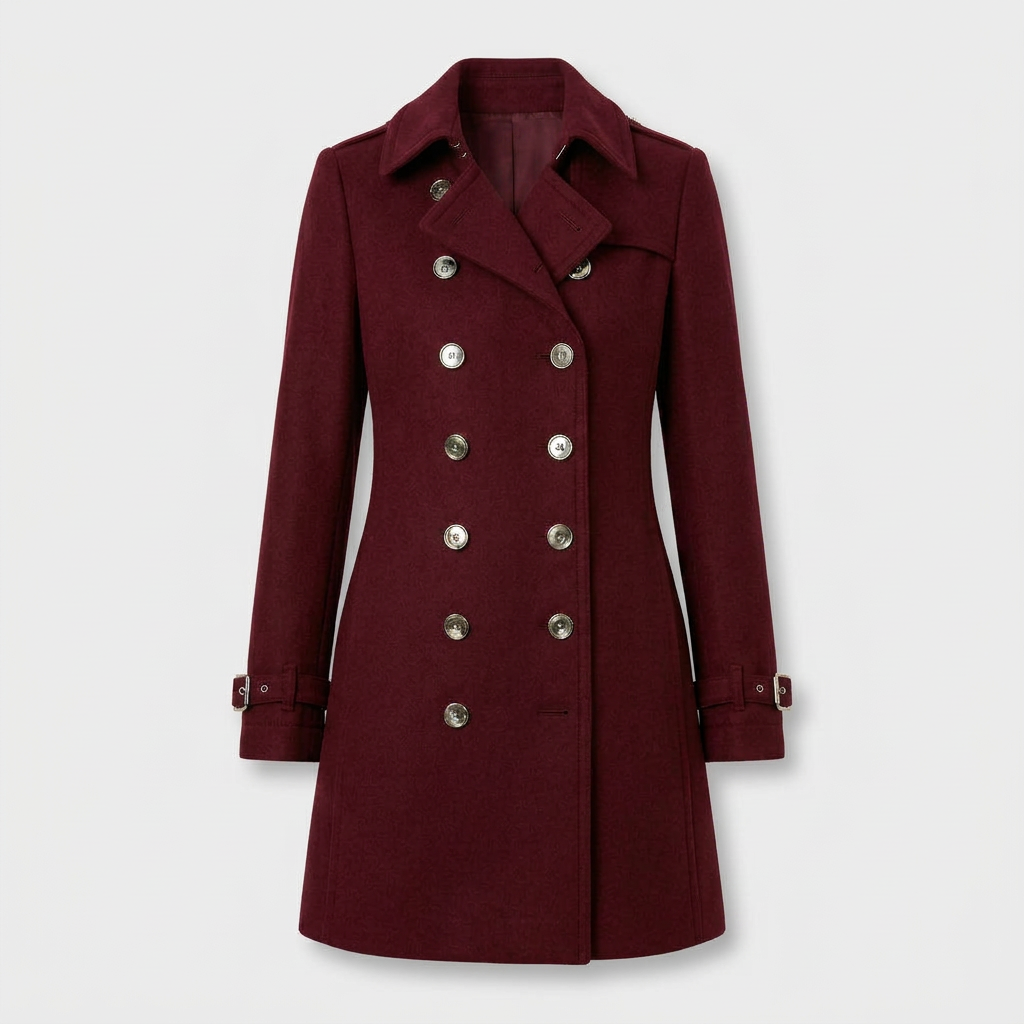 Trench Largo Mujer Corte Clásico Elegante