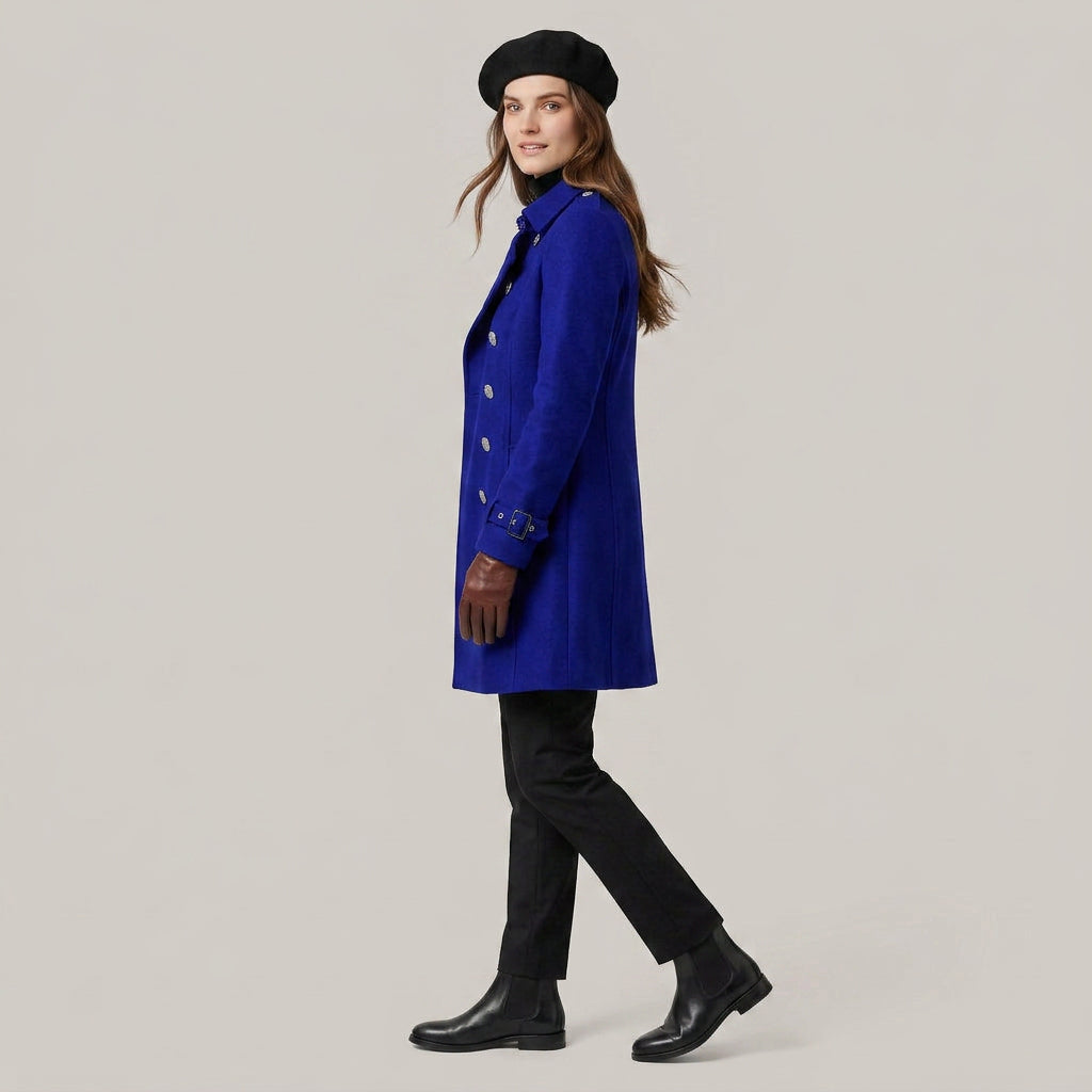 Trench Largo Mujer Corte Clásico Elegante