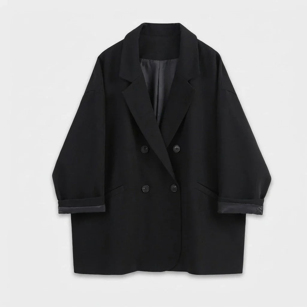Blazer Mujer Ancho Informal Hombros Marcados