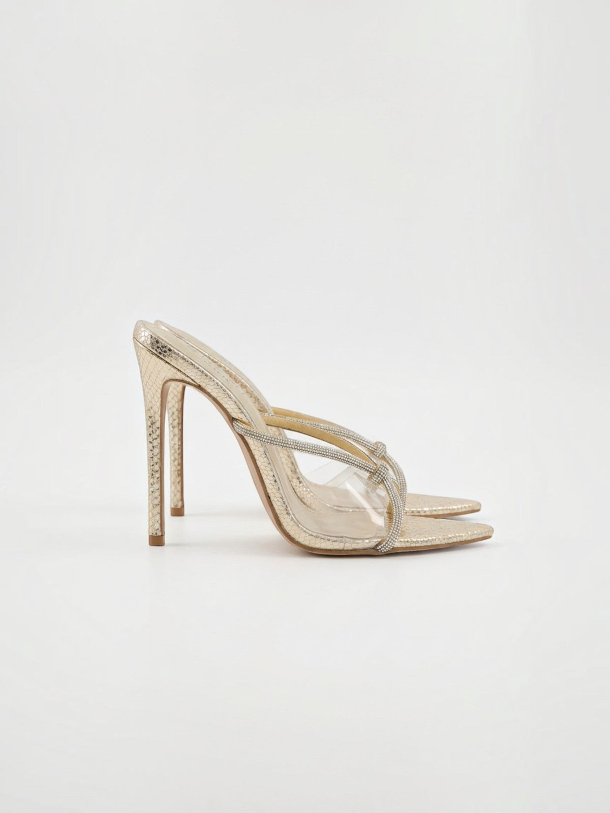 Sandalias mule Venettia con tiras de strass