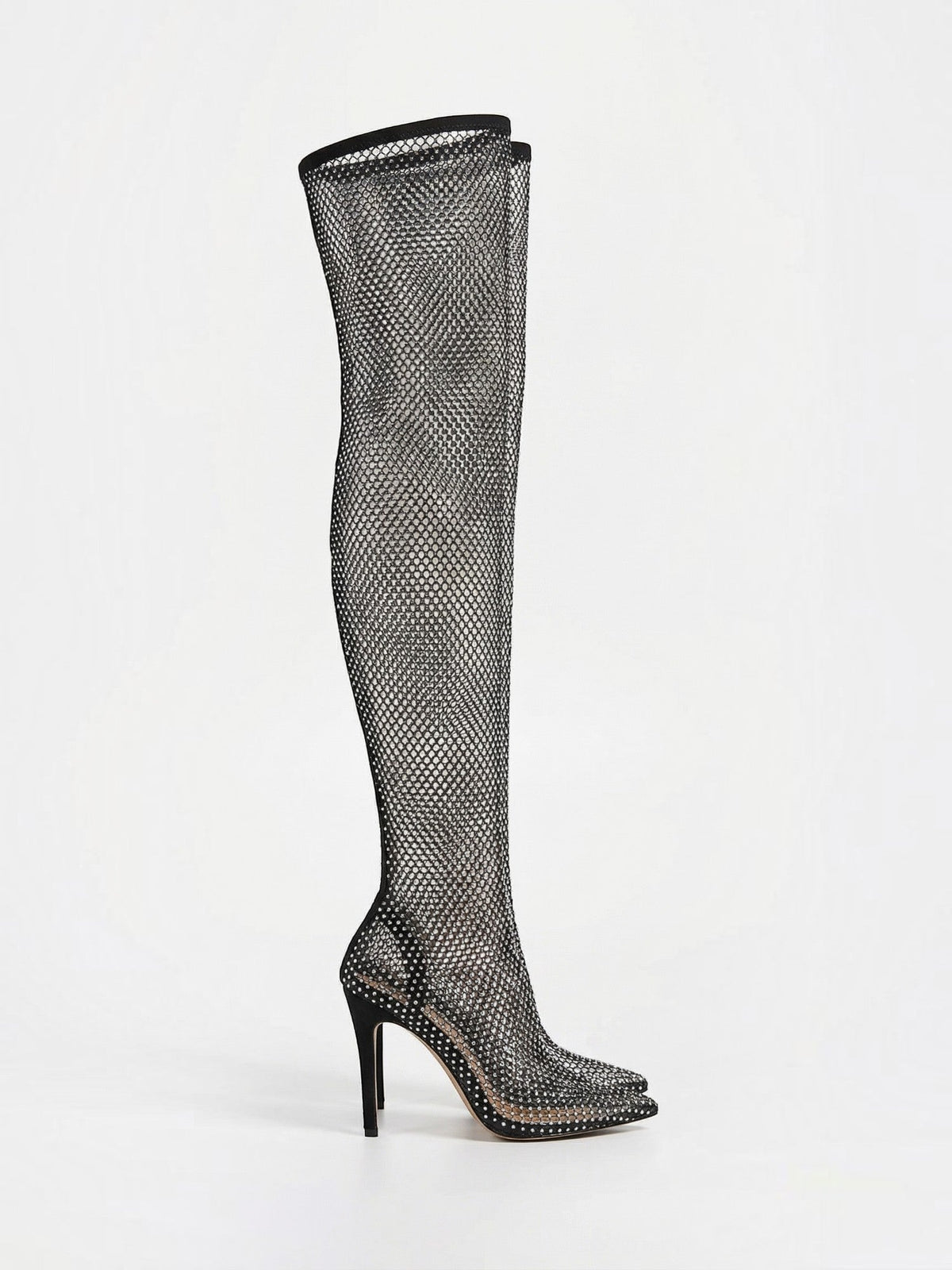 Botas altas Fiorenne de malla con strass