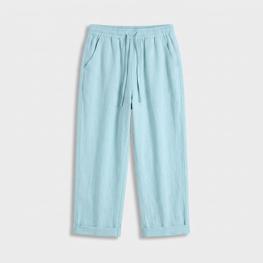 Pantalón Capri Mujer Lino Bolsillos