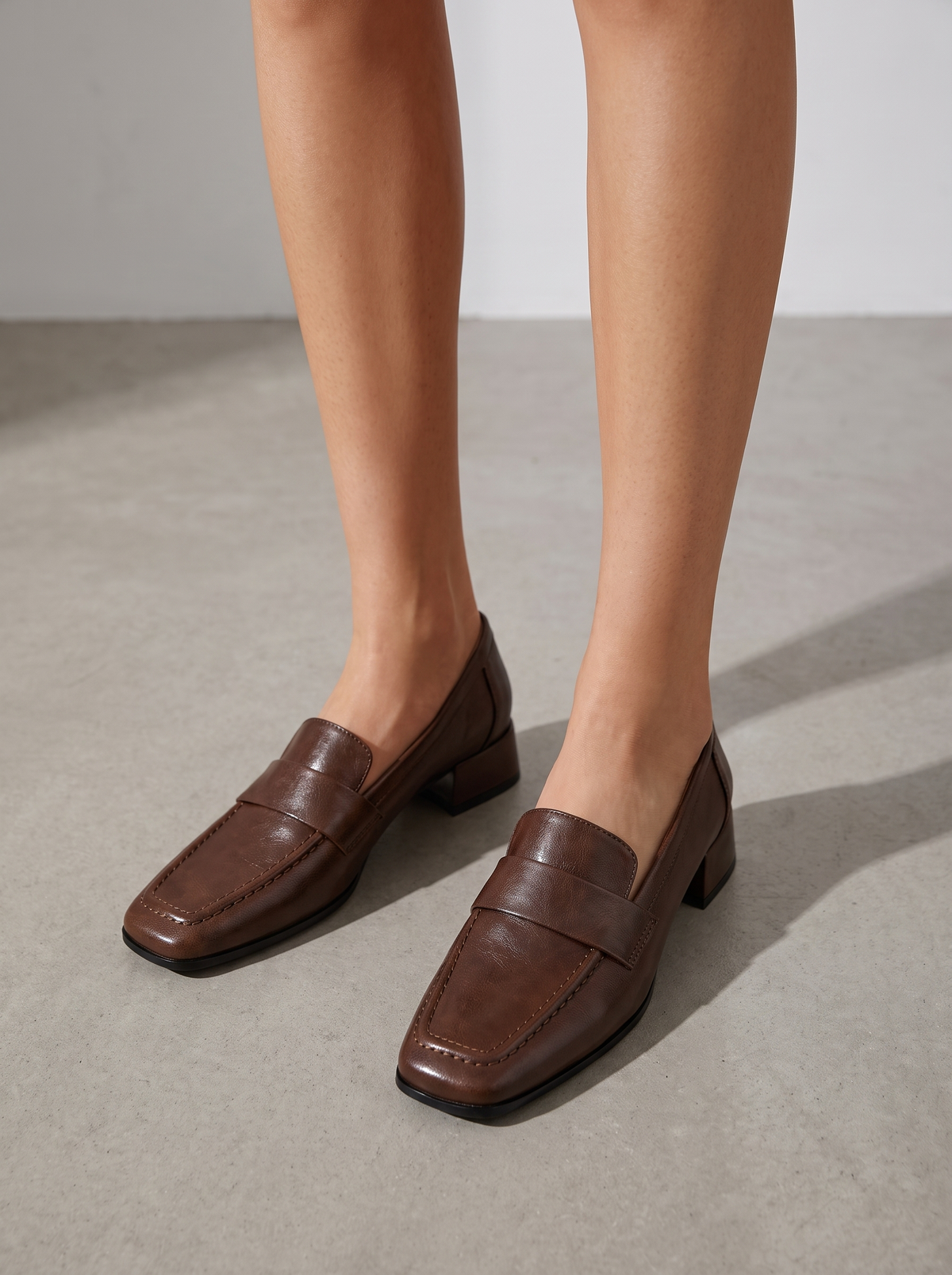 Mocasines Lissa de Tacón Cuadrado