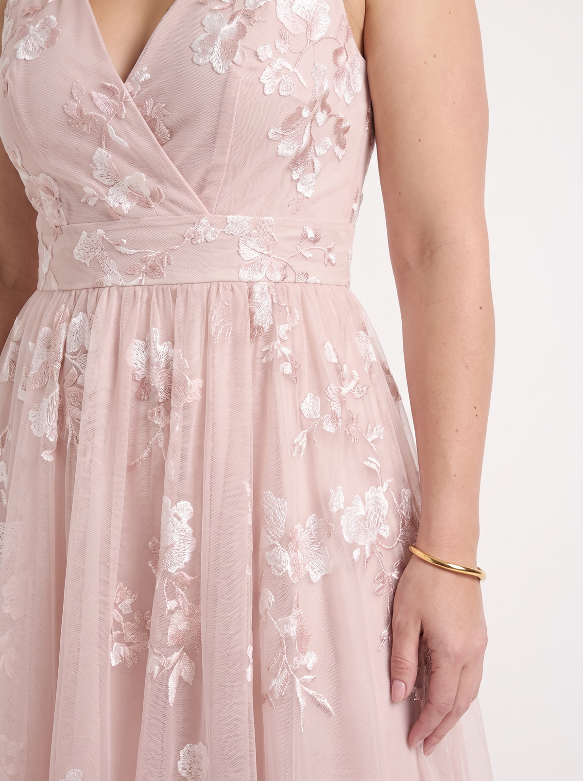 Vestido Midi Cruzado Mujer Estampado Floral con Escote en V - Vista 8