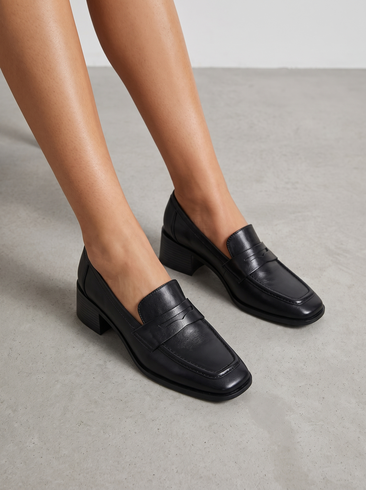Mocasines Lissa de Tacón Cuadrado
