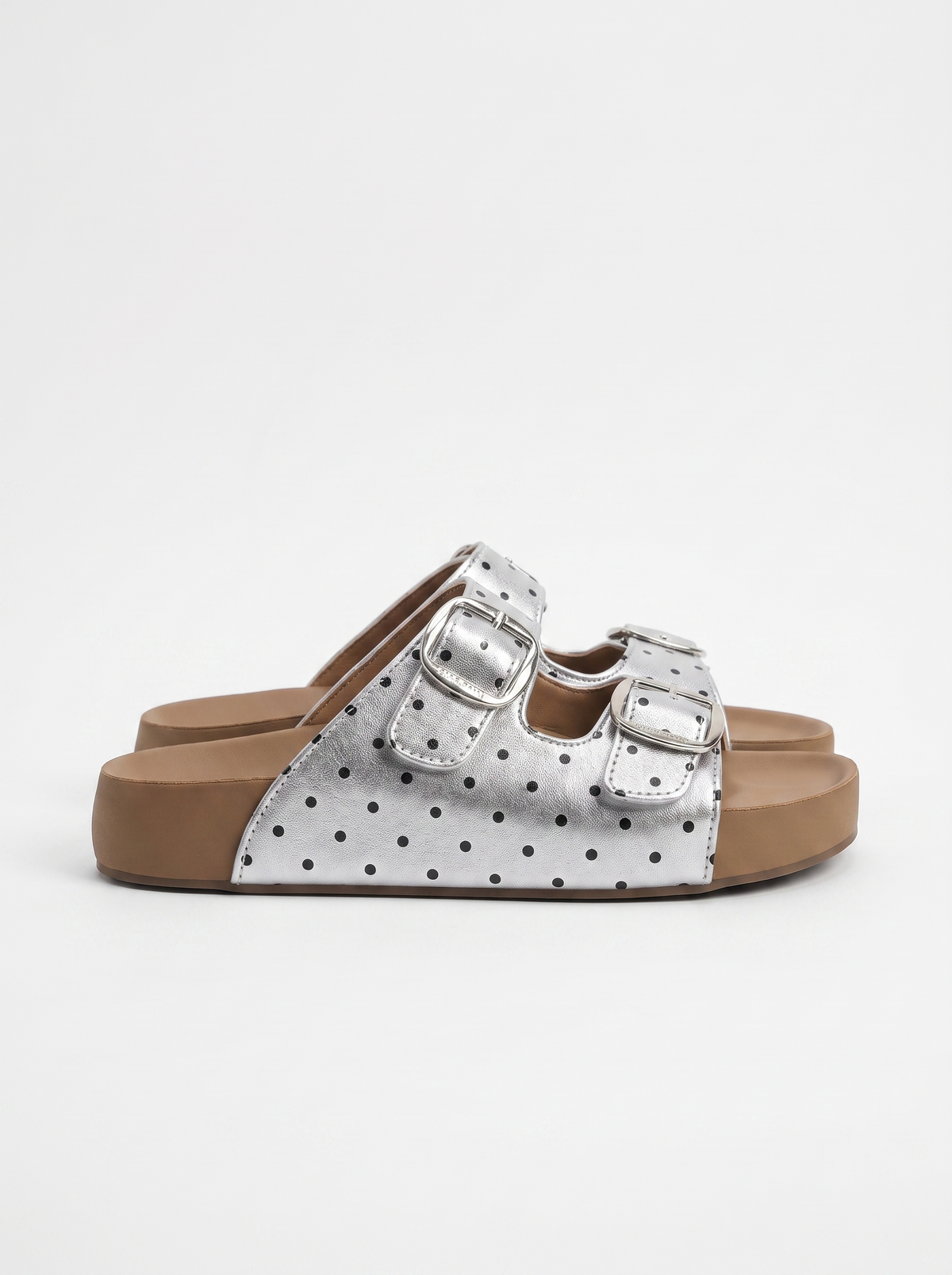Sandalias Yasmin de Lunares con Doble Hebilla