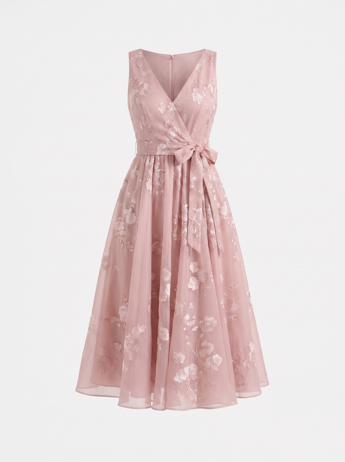 Vestido Midi Cruzado Mujer Estampado Floral con Escote en V - Vista 5