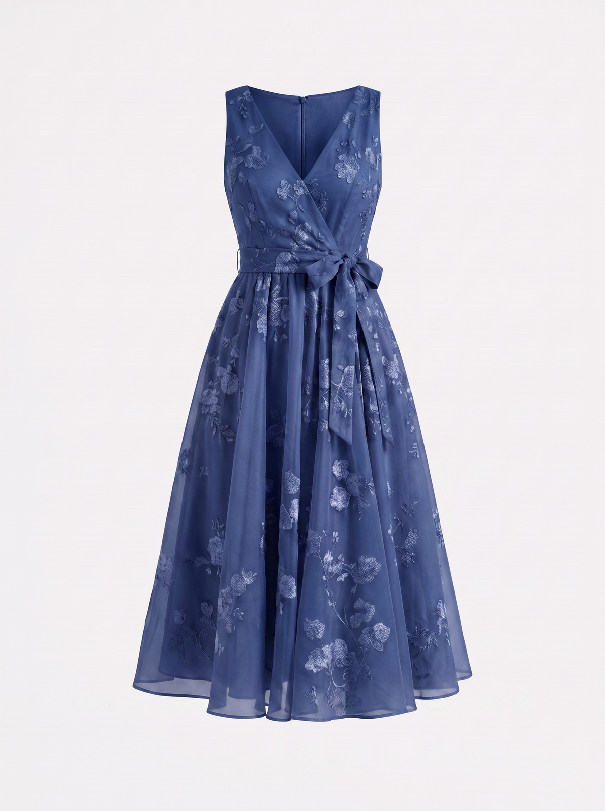 Vestido Midi Cruzado Mujer Estampado Floral con Escote en V - Vista 25