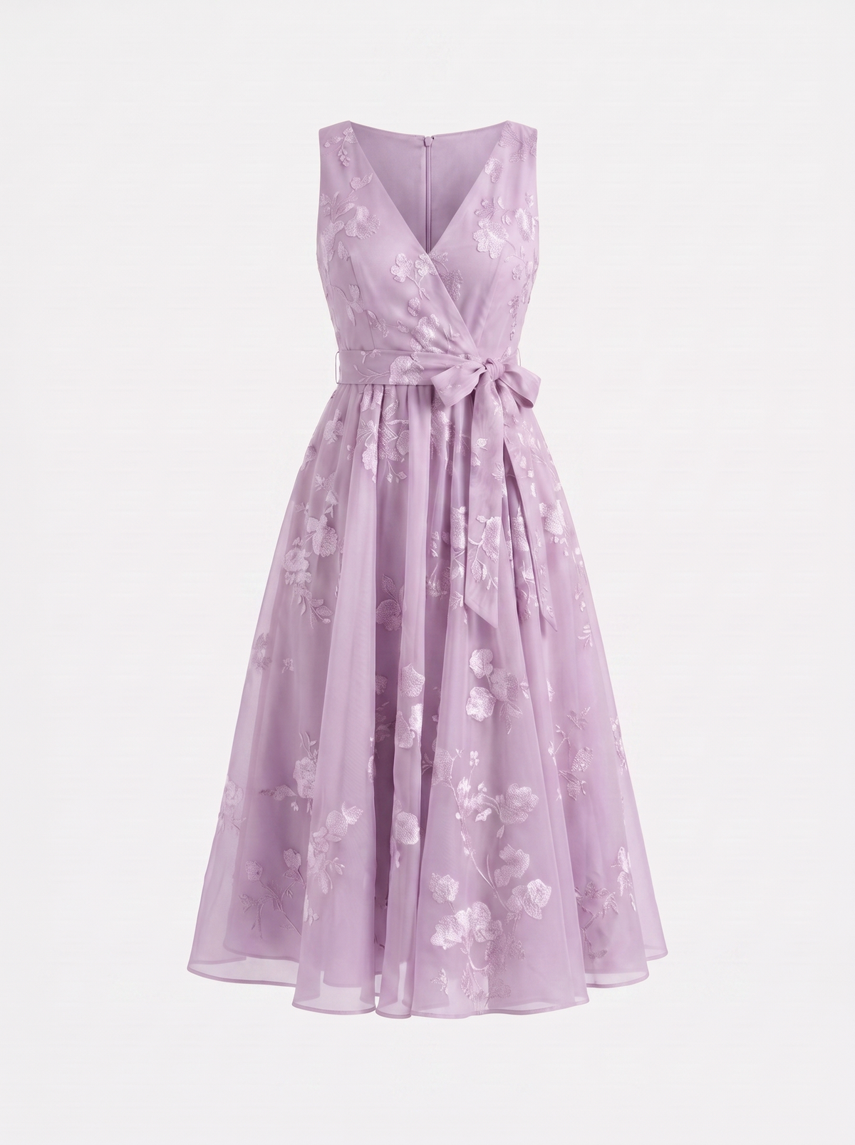 Vestido Midi Cruzado Mujer Estampado Floral con Escote en V - Vista 15