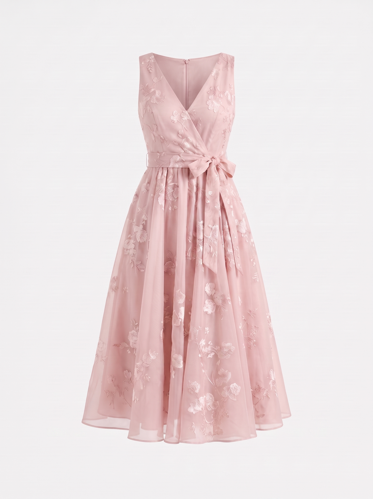 Vestido Midi Cruzado Mujer Estampado Floral con Escote en V - Vista 10