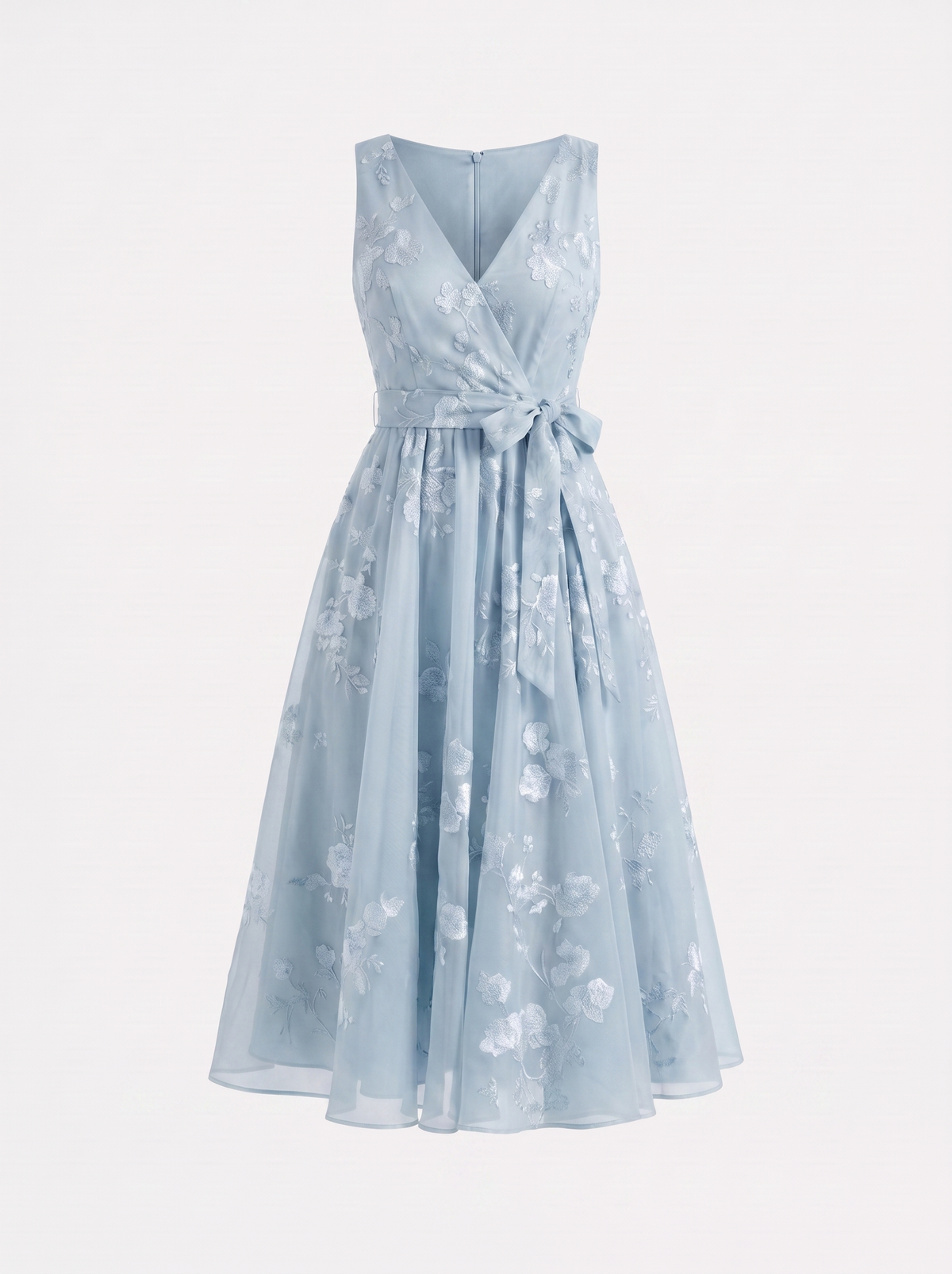 Vestido Midi Cruzado Mujer Estampado Floral con Escote en V - Vista 20
