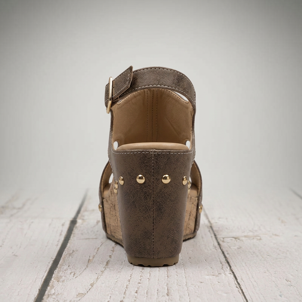 Sandalias de Cuña Mujer con Plataforma de Corcho