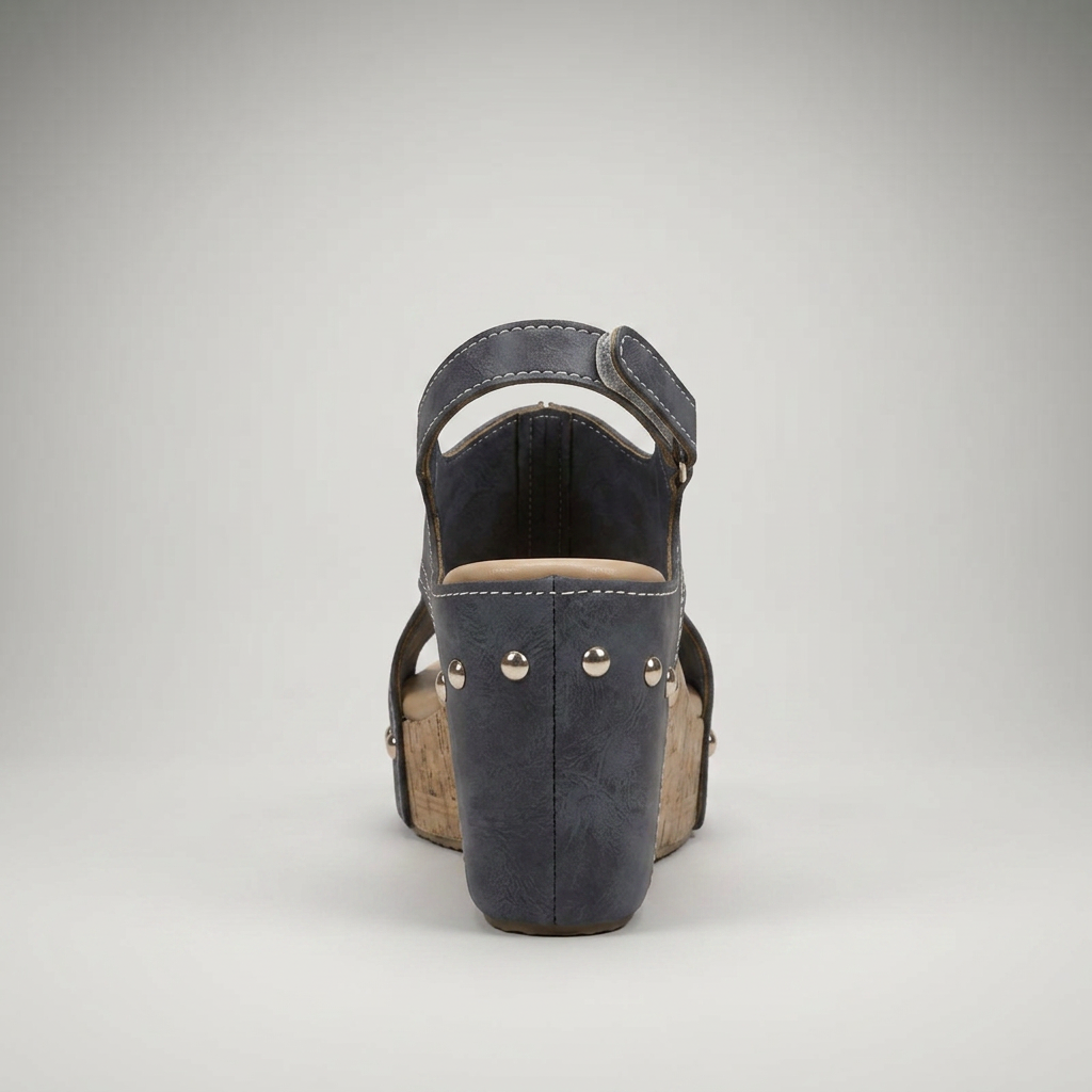 Sandalias de Cuña Mujer con Plataforma de Corcho