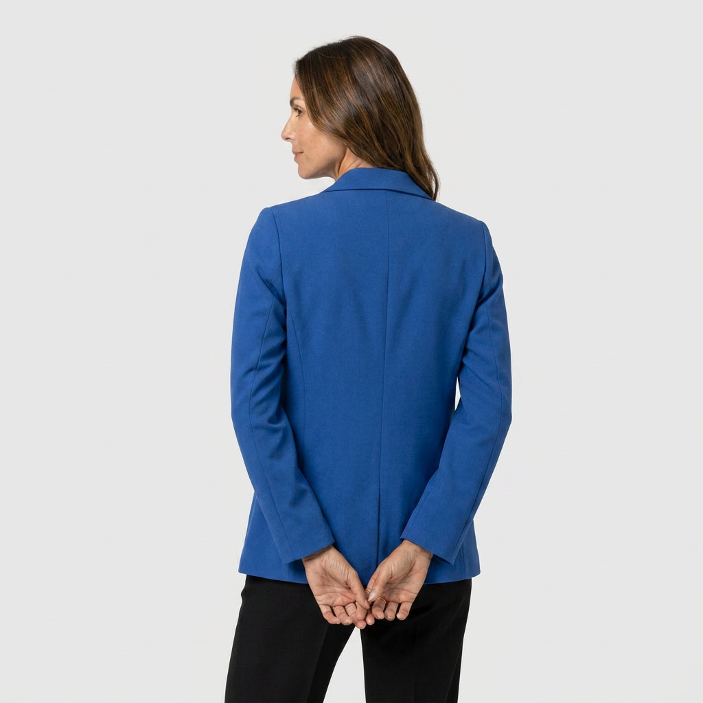 Blazer Mujer Entallado Cuello Sastre Botón