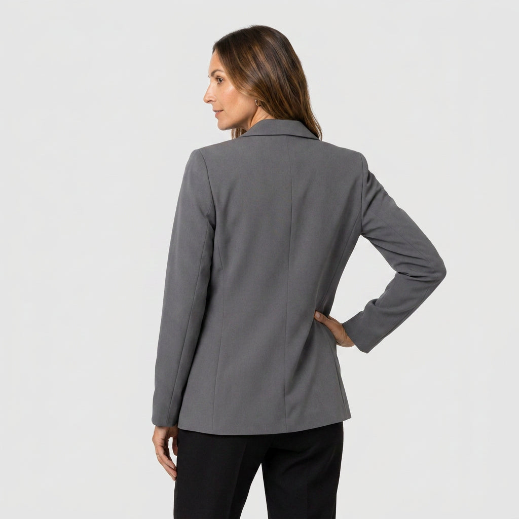 Blazer Mujer Entallado Cuello Sastre Botón