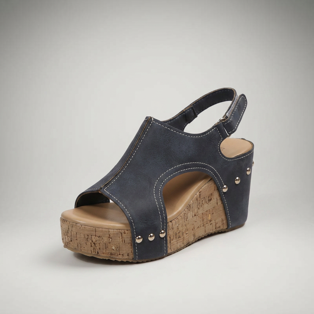 Sandalias de Cuña Mujer con Plataforma de Corcho