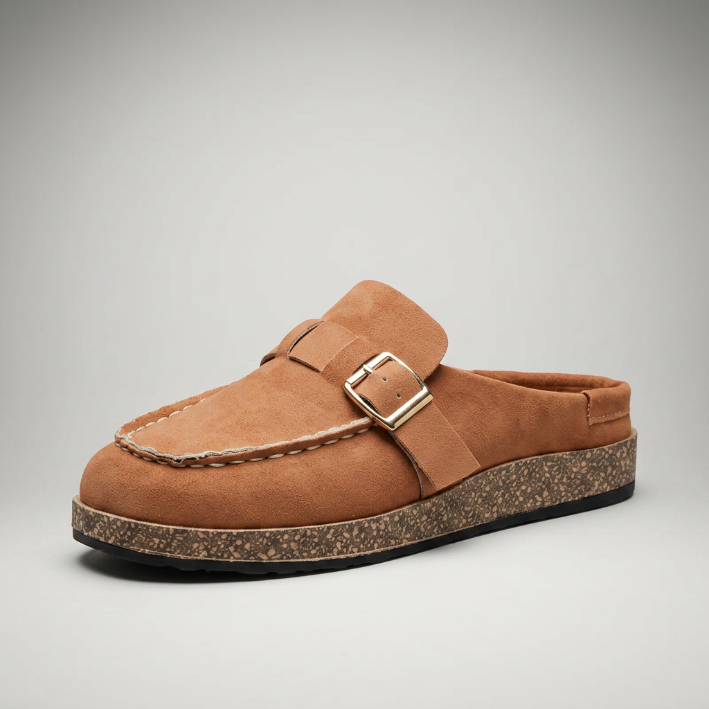 Sandalias Confort Mujer con Plantilla Acolchada y Hebilla