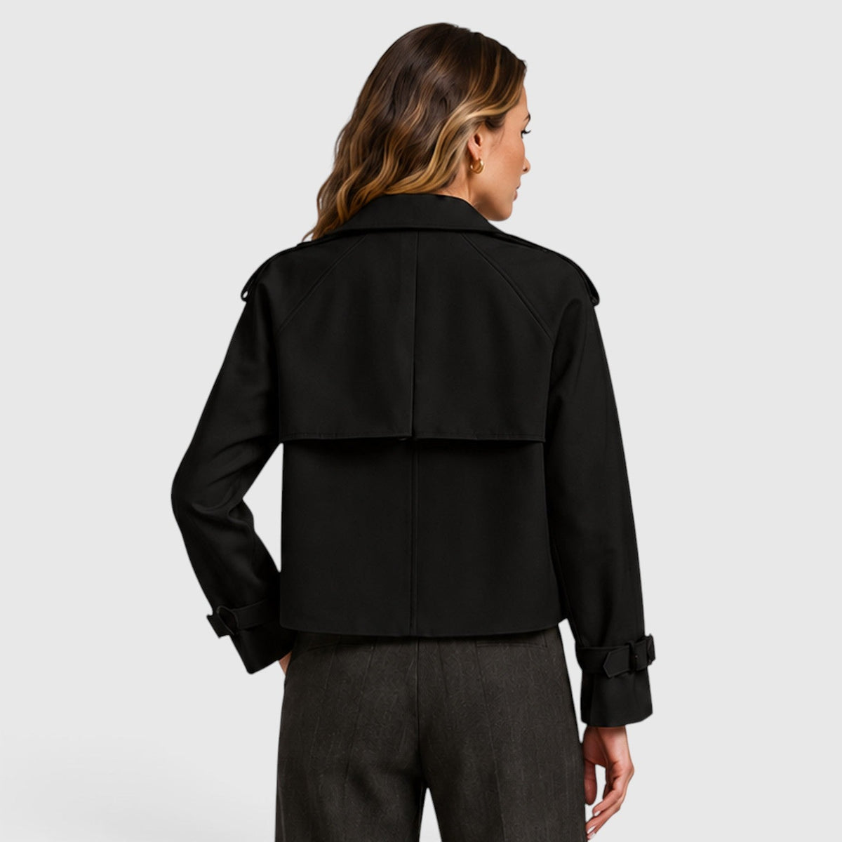 Gabardina Mujer Doble Botonadura Ligera para Looks Smart Casual - Vista 3