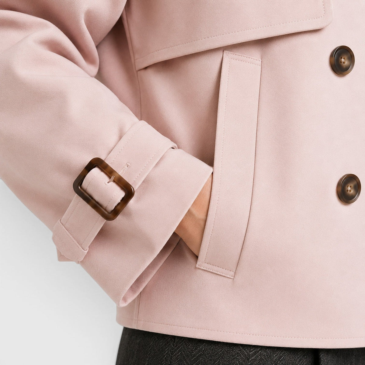 Gabardina Mujer Doble Botonadura Ligera para Looks Smart Casual - Vista 17