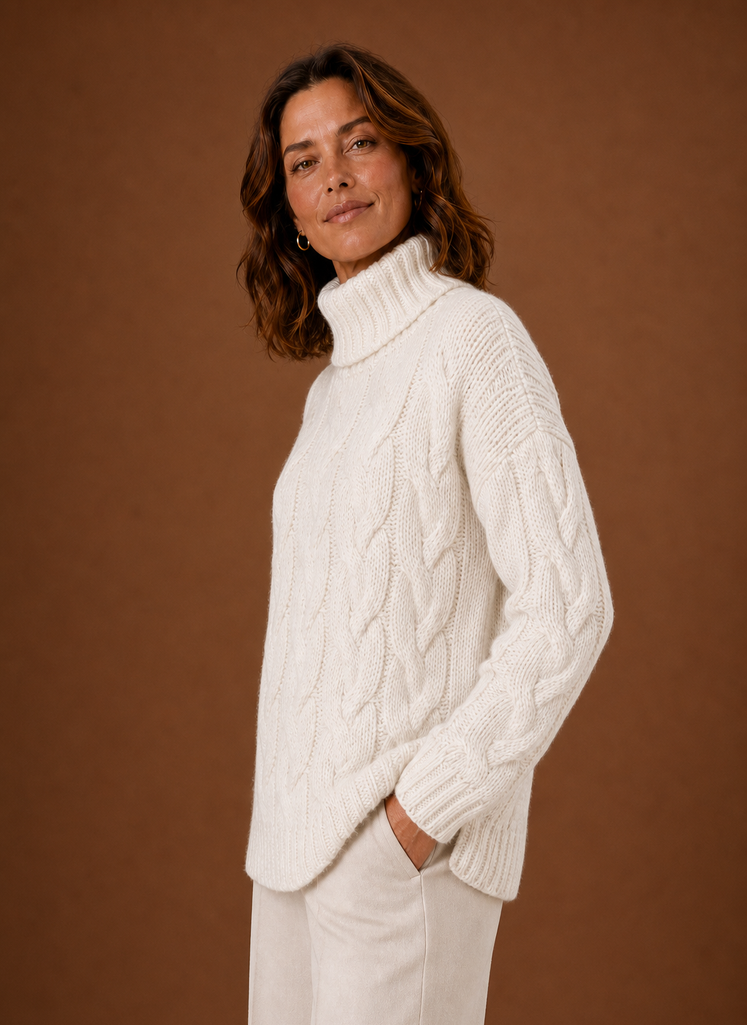 Jersey Mujer Punto Trenzado Clásico