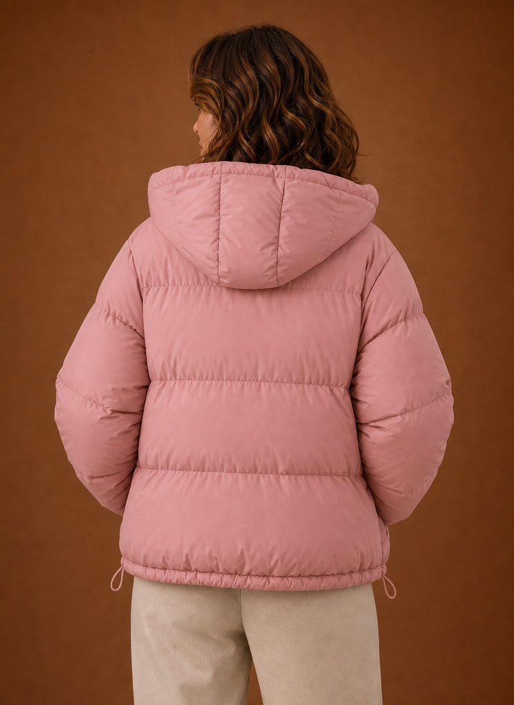 Plumífero Mujer Oversize Marrón Chocolate Cálido