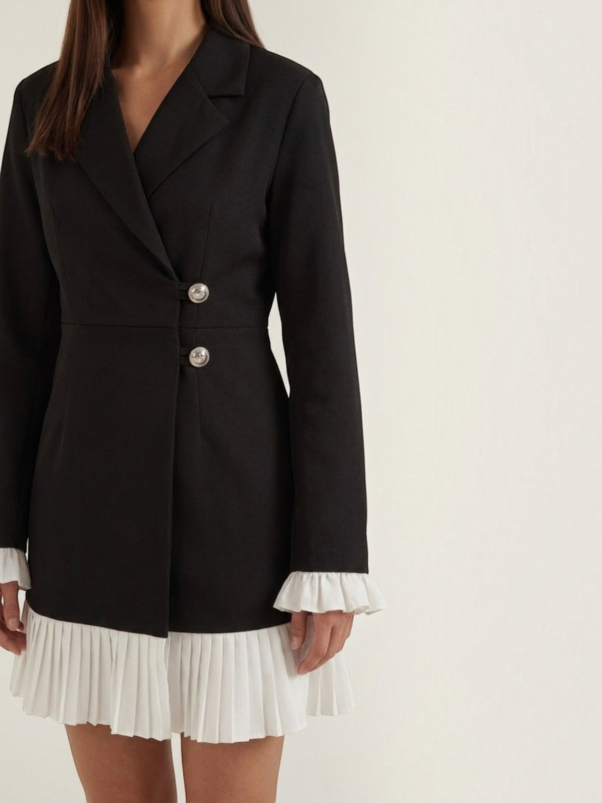 Vestido Blazer Mujer Elegante Botones